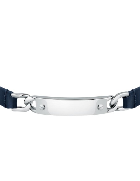 Bracciale MORELLATO uomo Moody pelle blu / acciaio