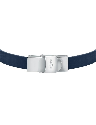 Bracciale MORELLATO uomo Moody pelle blu / acciaio