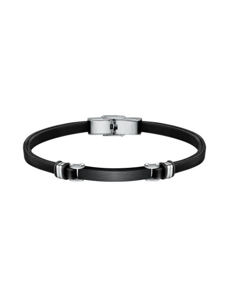 Bracciale SECTOR uomo Bandy pelle nero / acciaio (SZV92)