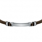 Bracciale SECTOR uomo Bandy pelle marrone / tag