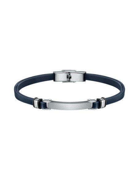 Bracciale SECTOR uomo Bandy pelle blu / acciaio