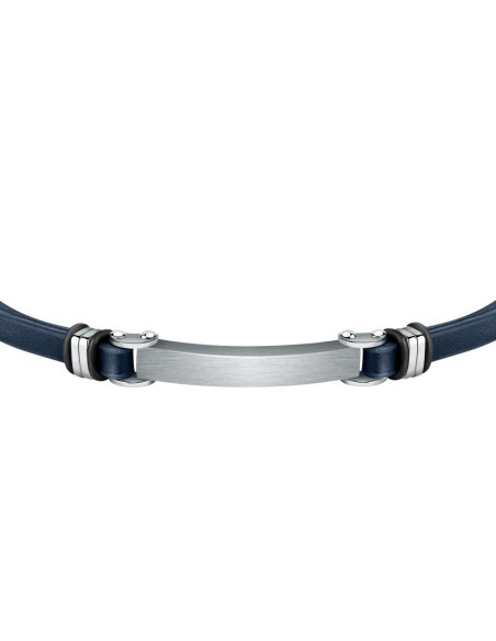 Bracciale SECTOR uomo Bandy pelle blu / acciaio