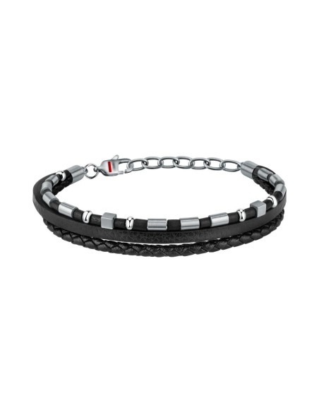 Bracciale SECTOR uomo Bandy pelle nero wood