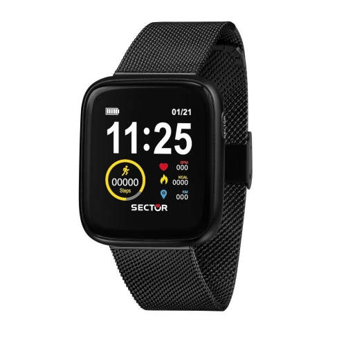 Smartwatch Sector S-04 mesh nero - 40x34 mm