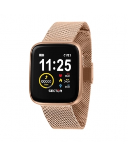 Smartwatch Sector S-04 mesh oro rosa - 40x34 mm