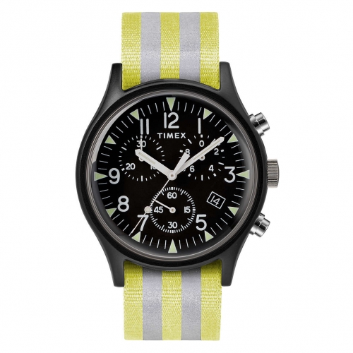 Orologio TIMEX uomo MK1 cronografo tessuto giallo / nero