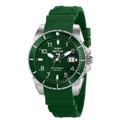 Orologio SECTOR uomo serie 450 datario gomma verde