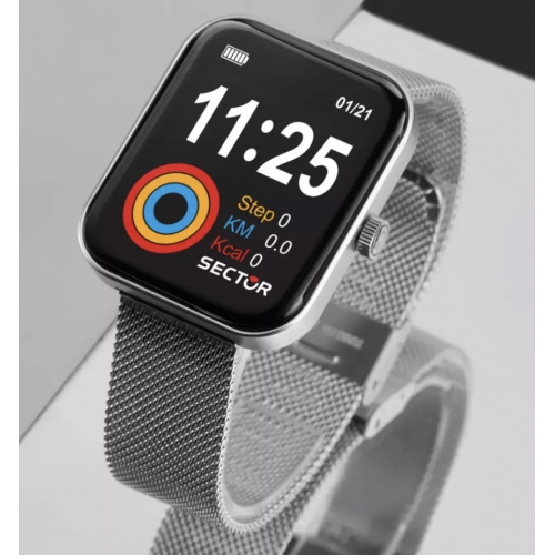 Smartwatch SECTOR S-03 multi funzione mesh argento