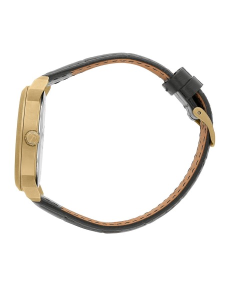 Orologio TRUSSARDI uomo T-city datario pelle grigio / oro