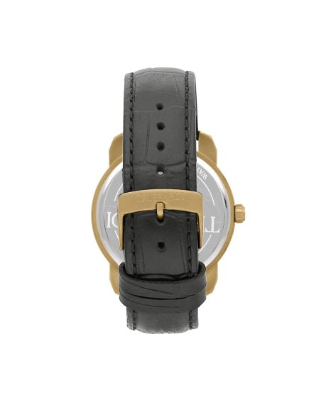 Orologio TRUSSARDI uomo T-city datario pelle grigio / oro