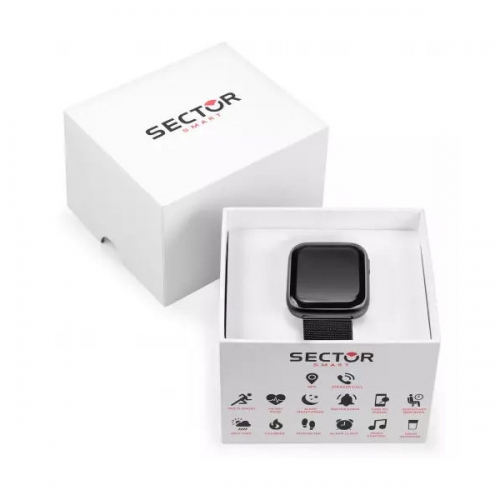 Smartwatch Sector S-04 mesh nero - 40x34 mm
