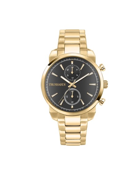 Orologio TRUSSARDI uomo T-city multi funzione dorato / grigio