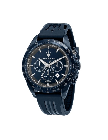 Orologio MASERATI uomo Solar blue cronografo gomma blu