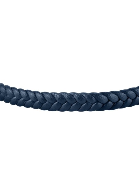 Bracciale MORELLATO uomo Moody pelle blu e acciaio oro rosa