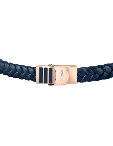 Bracciale MORELLATO uomo Moody pelle blu e...