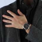 Philip Watch Blaze 41mm chr 6h black dial black strap uomo