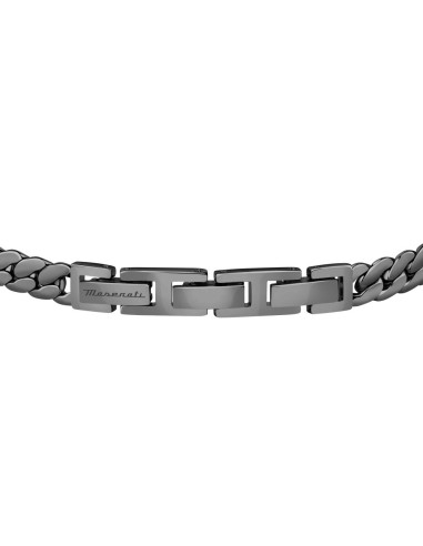 Bracciale MASERATI uomo acciaio brunito / tag...