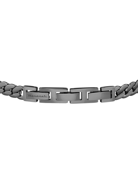 Bracciale MASERATI uomo acciaio brunito / tag oro rosa