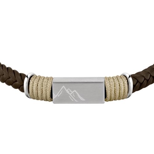 Bracciale Sector Bandy pelle marrone - 21 cm
