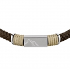 Bracciale Sector Bandy pelle marrone - 21 cm