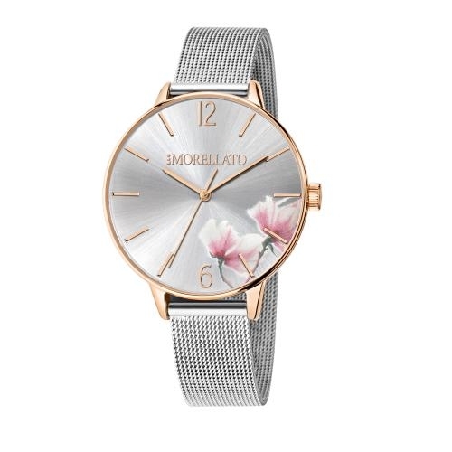 Morellato Ninfa 36mm 3h silver dial mesh ss donna R0153141526