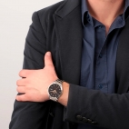 Philip Watch Blaze 41mm 3h black dial br ss+rg uomo R8253165005