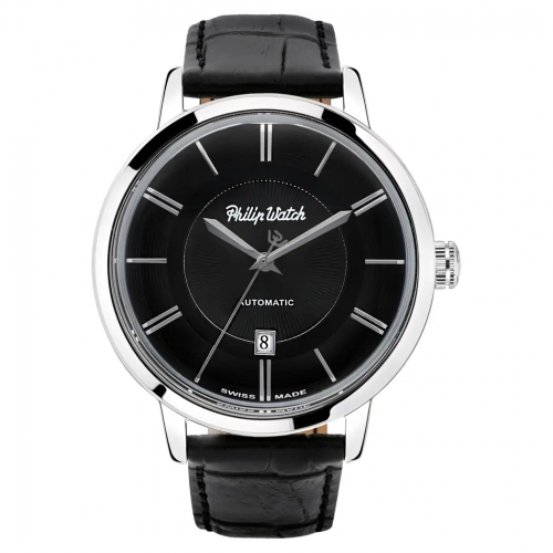 Philip Watch Grand archive 1940 aut 43mm3h blk d bl s uomo