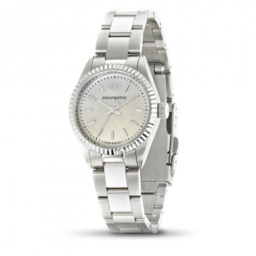 Philip Watch Caribe 3h white mop dial /bracelet donna