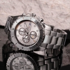 Sector 450 43mm chr silverwht dial br ss