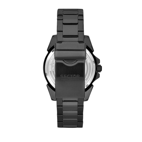 Sector 450 41mm 3h blue dial br black