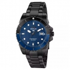 Sector 450 41mm 3h blue dial br black