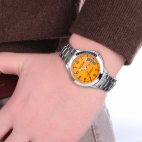 Sector 270 37mm 3h orange dial br ss uomo R3253578008