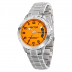Sector 270 37mm 3h orange dial br ss uomo R3253578008