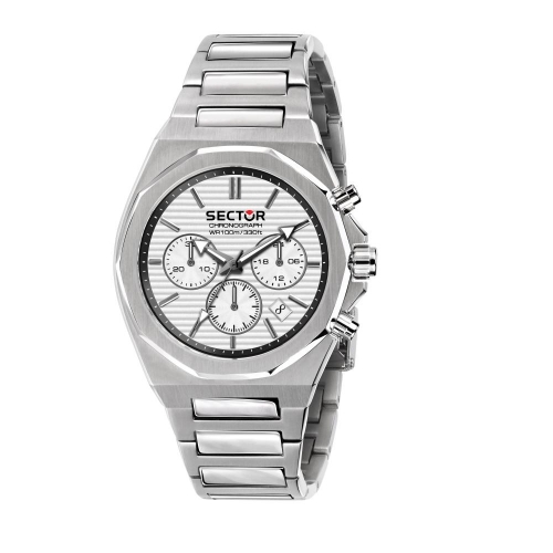 Sector 960 43mm chr white silver dial br ss maschile R3273628004