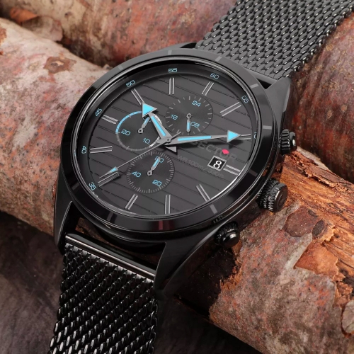 Sector 770 44mm chro black dial mesh br black maschile