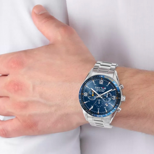 Sector 770 44mm chr blue dial br ss uomo R3273616003