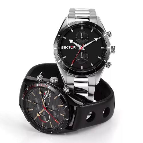 Sector 770 44mm chro gun dial black strap maschile R3271616002