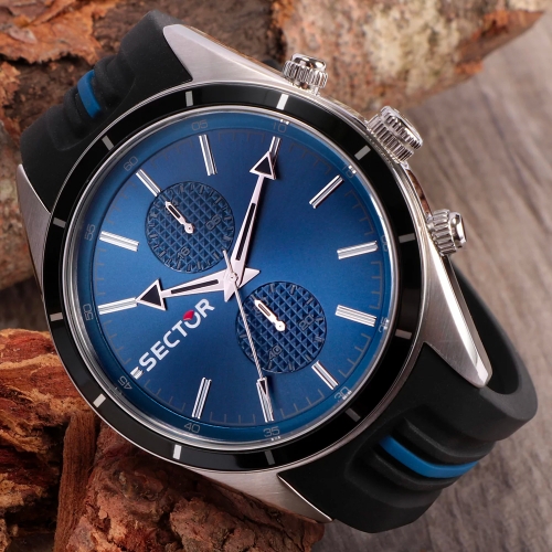 Sector 770 44mm mult blue dial black+blue strap uomo R3251516004