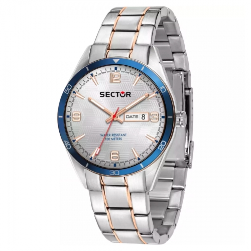 Sector 770 44mm 3h w/silver dial br ss+rg uomo R3253516002