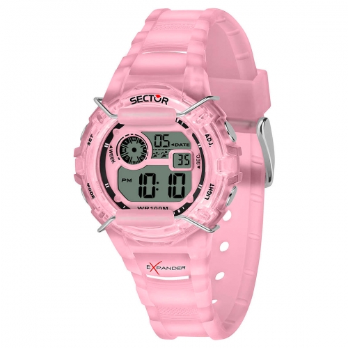 Sector Ex-05 digital pink dial pink pu strap femminile