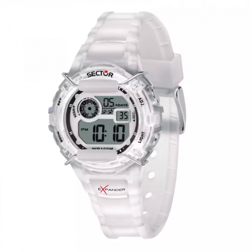 Sector Ex-05 digital white dial white pu strap donna R3251526501