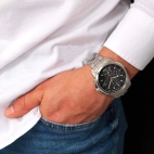 Orologio MASERATI uomo Successo Solar cronografo acciaio / nero