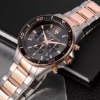 Maserati Sfida 44mm chr gun dial br ss+rg
