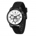 Maserati Successo 44mm chr wsilver dial black st