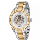 Maserati Traguardo 45mm auto white dial br ss+yg