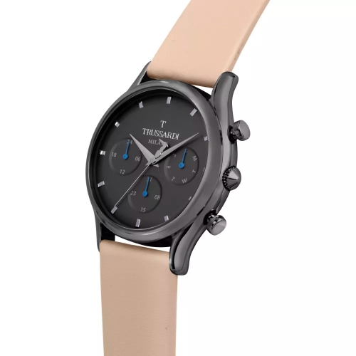Trussardi T-light 43mm multi d.gun dial clay st