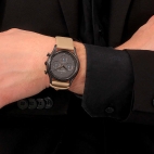 Trussardi T-light 43mm multi d.gun dial clay st