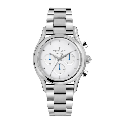 Trussardi T-light 43mm multi wsilver dial br ss