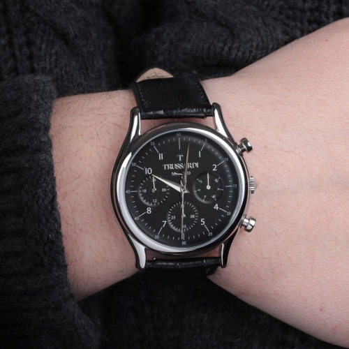 Trussardi T-light 43mm multi black dial black st