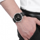 Trussardi T-complicity 41mm 3h black dial black st